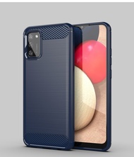 Samsung Galaxy A02S เคส SamsungA02S A 20S คาร์บอนไฟเบอร์ TPU ซิลิโคนนิ่มฝาหลังเกราะเคสโทรศัพท์