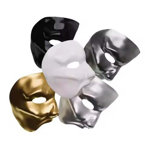 Halloween Phantom of The Opera Cosplay Mask Half Face Mask Vintage Venetian Masquerade Carnival Fest