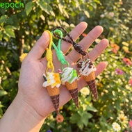 EPOCH Ice Cream Keychain, Cartoon Cute Realistic Dessert Pendan, Cute Fruit Flavored Simulation Food