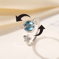 Anxiety Ring Graduation Gift Rotatable Planet Ring Female Decompression Anxiety Ring Rotating Anti-S