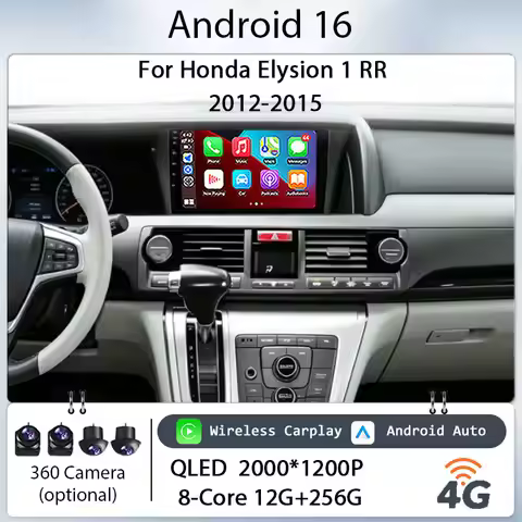 for Honda Elysion 1 RR 2012‑2015 9" Android 16 IPS HD Touch Screen Wireless CarPlay GPS Navi BT WiFi