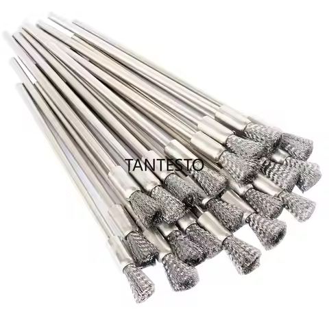 20pcs Scratch Brush Pen Set, Stainless Steel Bristles Pen Style Prep Sanding Brush,Removing Corrosio