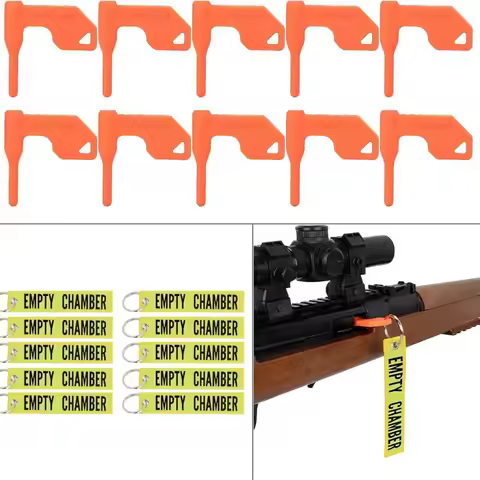 Chamber Safety Flag Set for AR15 9MM, High Visibility Empty Chamber Indicators with Warning Tags for