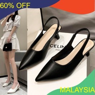 MALAYSIA..... 【888 Shoes Ready Stock】versatile French high-heeled women sandals and slippers
