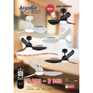 AeroAir AA320 35" / 46" / 52" Ceiling Fan with Dimmable 24W Tri Tone LED