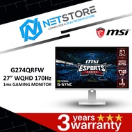 MSI G274QRFW 27” WQHD 170Hz 1ms GAMING MONITOR - 9S6-3CC29H-206