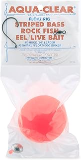 Aqua-Clear, EEL Float Rig, Striped Bass/Rockfish, 8/0 Ultra Thin Demon Circle Hook, AFW Swivel, 60 l