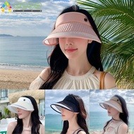 SUVE Bucket Hat Women UV Protection Empty Top Panama Hat Sunshade Hat