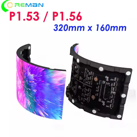 6.99USD Discounted indoor flexible led module 320x160mm P1.538 P1.56 PWM chip IC for curve led displ