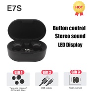 JUFOSIEN E7S Headset Bluetooth Macaron TWS Sport Bluetooth Headset 5.0 Wireless Earphone Henset HiFi Stereo Smart Touch Wireless Earphone dengan