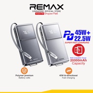 [CCC Certified] FCP-30 PD45W+22.5W 20000mAh Fast Charging Type-C Telescopic Cabled Power Bank