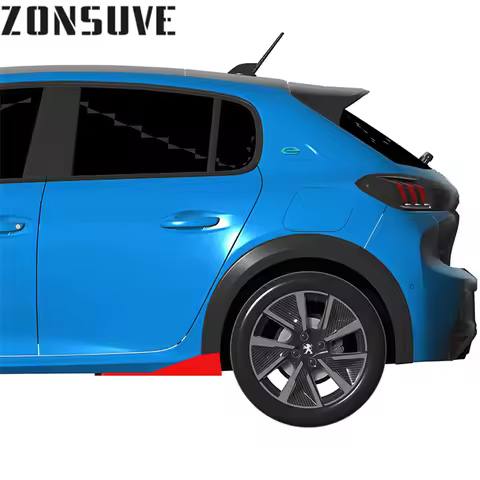 For Peugeot 208 GT 2019--2021 Year Side Skirts Splitter Lip Spoiler Body Kit Accessories 2pcs