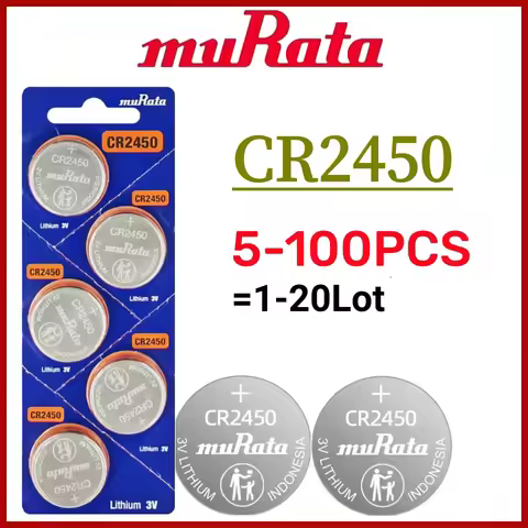 5-100PCS Original MURATA CR2450 Watch Buttom Battery 5029LC ECR2450 BR2450 CR 2450 cr2450 cr 2450 Li