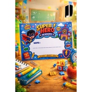 BOYS' NAME LABEL STICKER for school. Size 7x5 cm.