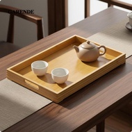 Garende Wood Beverage Tray with Handles Chinese   Rectangular Beverage Tray Vintage Look Houseware f