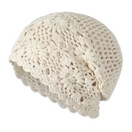 1 cái Mũ len len đan Mũ đan cho nữ Mũ len cotton thủ công Mũ đan mùa hè mùa đông mềm mại thoải mái m