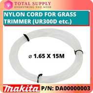 MAKITA Nylon Fiber Cartridge 1.65mm x 15M For UR3000 / DUR181 / UR100D - DA00000003