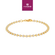 HABIB BEADS PLANET | Oro Italia 916 Yellow and White Gold Bracelet GW49830524(300YW)-BI