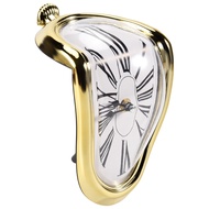 (CSID) {0} Melting Clock Block-Type Twisted ClockMelted Clock for Decorative Home Office Shelf Desk 