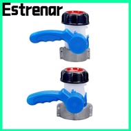 ESTRENAR Male Export Butterfly Valve Switch, 1000L Container DN40/DN50 IBC Tank Tap Pipe Connector, 