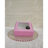 Pink BOX - GIFT BOX - HAMPERS BOX - 20x20x7 GIFT BOX - Window (Content: 10pcs)