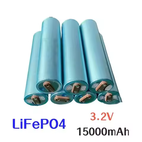100%New 3.2V 15Ah 33140 Lithium Iron Phosphate Battery Electric Vehicle LiFePO4 Battery for Solar St