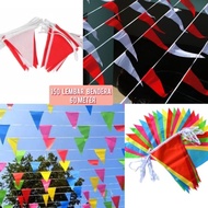 MERAH 7 meters of red, white and colorful triangular flags, Indonesian Independence Day triangular c