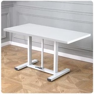 全城熱賣 - 升降電腦桌梳装枱電視架多用途設計(白木紋)白架+腳踩氣壓升降120x60cm#H099025293