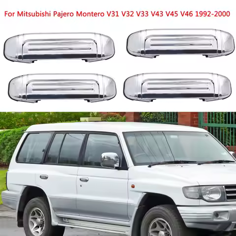Chrome Car Exterior Door Handle For Mitsubishi Pajero V31 V32 V33 V43 V44 V45 V46 1992-2000 MR156875