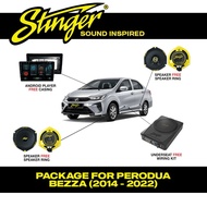 Set Penuh Stinger Android Player + Speaker untuk Perodua Bezza | Perodua Bezza Stinger Full Set Spea