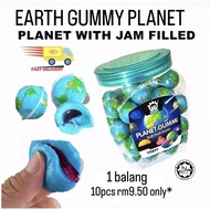 BELI 1 BALANG FREE 1 BALANG‼️💯1 Balang 10pcs Gummy Planet‼️Fast shipping‼️Gummy Ball‼️