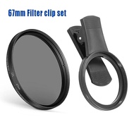 FONKEN Universal 67mm/52mm Phone Camera Lens Clip With CPL Filter Set for Smartphones Mobile Camera