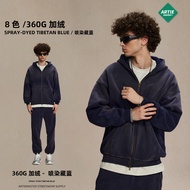 ⭐️⭐️⭐️⭐️⭐️ ARTIE Mens Wear | 2024 Winter Clothing Thickened Spray Dyeing Used Double Headed Zipper T