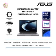 Asus ExpertBook P3 G1 P3406CCAP-LY5150WS 14" WUXGA Laptop Misty Grey (Core Ultra 5 225H, 16GB D5, 51