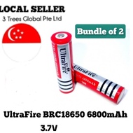 Geniune UltraFire BRC18650 6800mAh 3.7V Li-on Battery