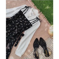 KOREAN HAGIA FLORAL DRESS WITH FRONT ZIPPER