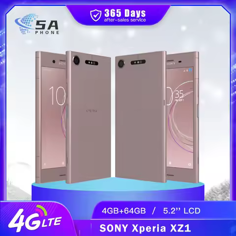 Original SONY Xperia XZ1 G8341 G8342 4G Mobile Phone 4GB+64GB 5.2" 19MP+13MP 4K@30fps Snapdragon835 