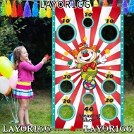 LAYOR1GG Throwing Game, Xmas Party Safe Play Bean Bags, Funny Scoring Banner Tossing Throwing Bags C