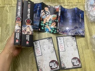 (thiếu hh) Combo truyện tranh và phụ kiện cũ Thanh gươm diệt quỷ T2122 đặc biệt Kimetsu No yaiba kny