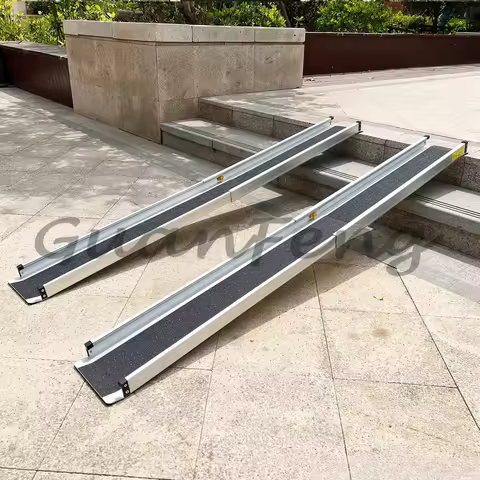 Portable retractable electric backing plate, stair step loading ramp plate, wheelchair accessible ra