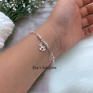 Yans Pure Silver 925 Rocking Horse MK Bracelet Anklet (Rantai Tangan / Rantai Kaki) Original Silver