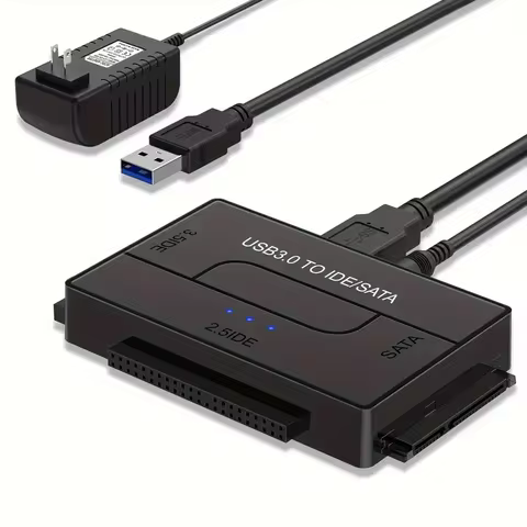 SATA/IDE to USB 3.0 Adapter Hard Drive Adapter Cable Converter for 2.5/3.5 Inch SATA and IDE HDD Sup