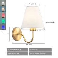 Retro โคมไฟติดผนังแบบชาร์จไฟได้ LED RGB หลอดไฟโคมไฟติดผนังไร้สายแบบถอดได้สําหรับห้องนอนทางเดินห้องโถ