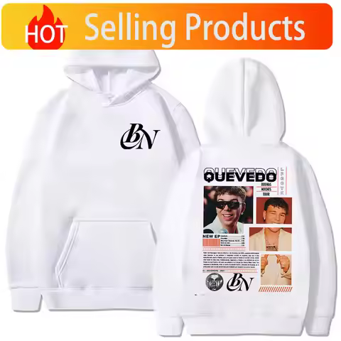 Singer Quevedo Buenas Noches Tour 2025 Album Merch Hoody Men Women Fashion Harajuku Sweatshirt Casua