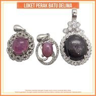 Loket Perak 925 Batu Delima / Ruby Pendants Silver 925 / Batu Permata Asli