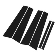6PCS Door Window Pillar Posts Cover Gloss Black Pillar Post Decal Trim For 3 Series E90 2006 To 2011