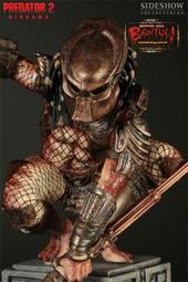 (現貨供應）SIDESHOW BenToy Predator 2 終極戰士2之蹲在石雕上全身雕像SC-9108