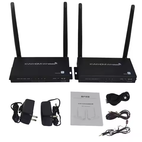4K Wireless HDMI Video Transmitter and Receiver 100M USB KVM Extender for Mouse Keyboard PS4 DVD Lap