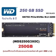 250 GB SSD/เอสเอสดี 250GB / WD BLACK SN750 PCIe / NVMe M.2 2280 (WDS250G3X0C) รับประกัน 5 ปี (แถมฟรีกระเป๋าเก็บของอเนกประสงค์อย่างดี มูลค่า 390 บาท)