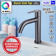 MCPRO PLUS Stainless Steel SUS304 Bathroom Black / Silver Faucet Pillar Sink Basin Water Tap - SS04/